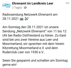 Ehrenamt im Landkreis Leer
(Facebook)